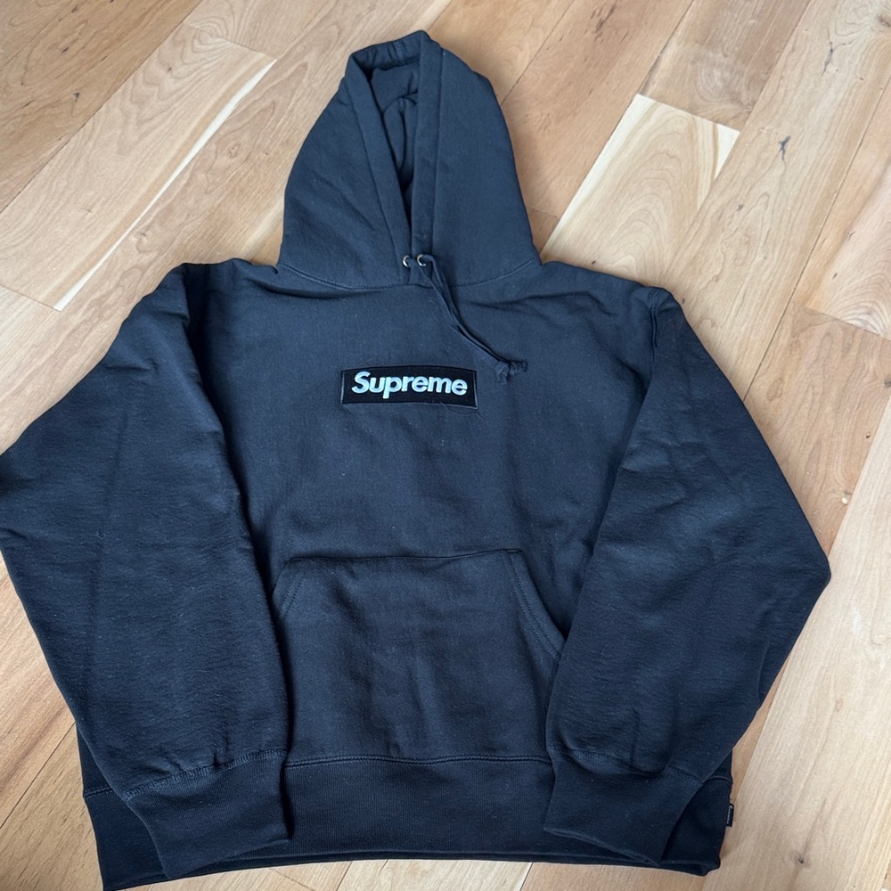 Supreme Black Logo Hoodie